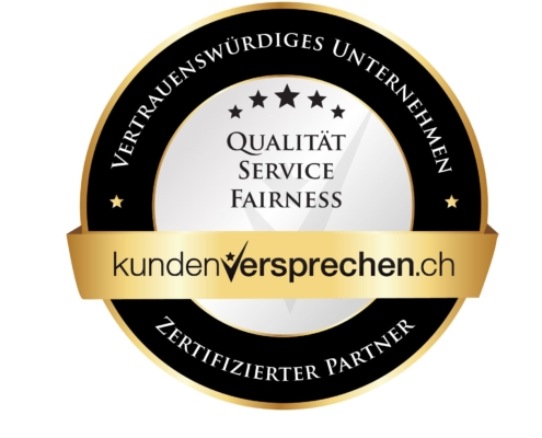 Gütesiegel Kundenversprechen (Qualität, Service, Fairness)